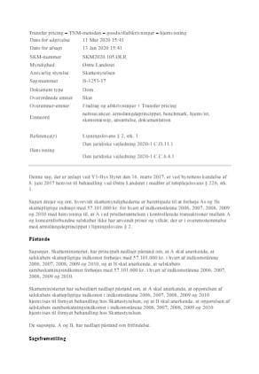 Denmark vs Pharma Distributor A A/S, March 2020, National ...